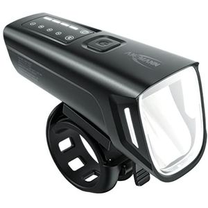 ANSMANN Oplaadbare LED Fietskoplamp 100 Lux (1 stuk) - Krachtige fietslamp met 4 verlichtingsstanden - Design fietslamp met een bereik van 200 m