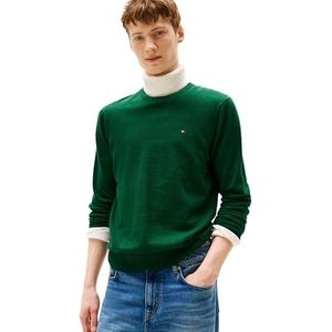 Tommy Hilfiger Heren Essential SSNL katoen ronde hals MW0MW39999 pullover trui, groen, XS, Groen (Sier Groene Heide), XS
