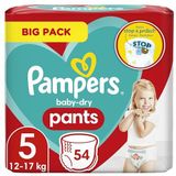 Pampers 54 stuks Baby Dry Baby Slip maat 5 12-17 kg met beschermtas