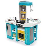 Smoby 311045 - Tefal Studio Bubble XL keuken – keuken in extravagante hoekvorm, met Bubble-fornuisfunctie, voor kinderen vanaf 3 jaar, met veel accessoires, turquoise