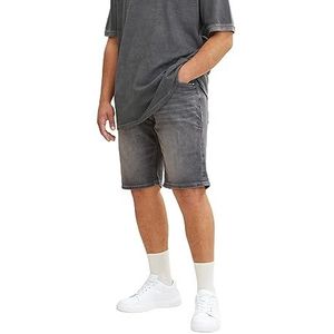 TOM TAILOR Uomini Slim Jeans Shorts 1033439, 10219 - Used Mid Stone Grey Denim, 48