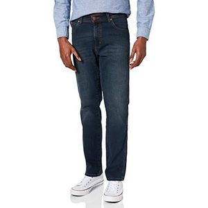 Wrangler Texas Contrast Straight Jeans voor heren, blauw (vintage inkt)., 42W / 32L