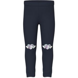 NAME IT Nmfdavina AOP SWE Bru leggings voor meisjes, Dark Sapphire/Print: eenhoorn, 92