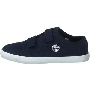 Timberland Newport Bay Canvas 2 Strap Ox (Youth) Sneaker Low Top, Navy Canvas, 35 EU