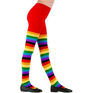 Widmann - Panty voor kinderen, 75 DEN, kleurrijk gestreept, clown, carnaval, themafeest