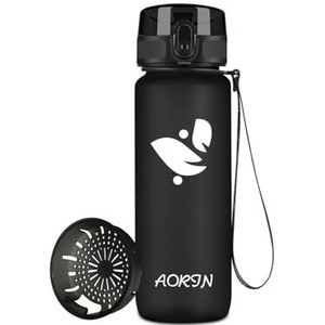AORIN Drinkfles - 350 ml/500 ml/750 ml/1 l, waterfles BPA-vrij & Tritan lekvrije sportfles, volwassenen, drinkfles kinderen, fitness, hardlopen, yoga, fietsen, outdoor
