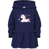 NAME IT Nmfvobi Ls SWE Tunic Wh Bru, Beacon Blue., 110