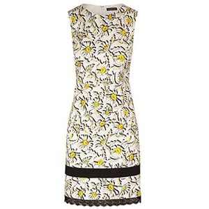 ApartFashion Dames kokerjurk jurk, Geel-Creme, Normaal, Geel-crème, 34