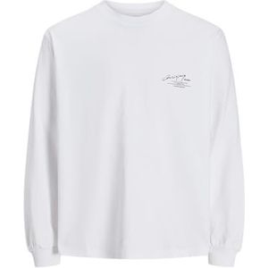 Jack & Jones Jormanchester Tee Ls Crew Neck, wit (bright white), XS