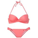 Look - Beugelbikini - Peach - Gewatteerd - Push-up