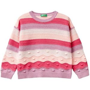 United Colors of Benetton Pullover voor meisjes en meisjes, meerkleurig 66E, 18 Maanden