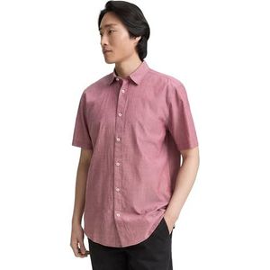 TOM TAILOR heren overhemd, 38457 - Deep Red Chambray, XXL