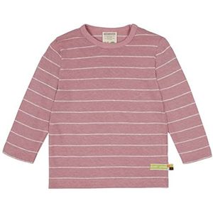 loud + proud Meisjesstrepen met linnen, GOTS-gecertificeerd shirt, Aster, 134/140, Aster, 134/140 cm