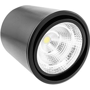 BeMatik LED-plafondlamp, COB, 5 W, 220 V, AC 6000 K, zwart, 90 mm (NE033)