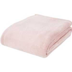 Catherine Lansfield Extra Grote Raschel Velvet Touch Deken 200x240cm Blush Roze