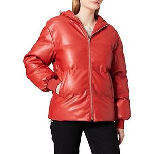 NA-KD Jas met capuchon voor dames, Rood, 40