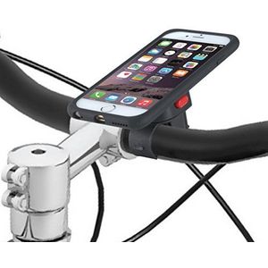 Tigra Sport MountCase Bike Kit met MountCase Smart hoes met RainGuard waterbescherming en fietshouder in set voor iPhone 6/6S zwart/transparant