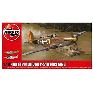 Airfix Modelset - A05131A Noord-Amerikaanse P-51D Mustang Modelbouwset - Plastic modelvliegtuigensets voor volwassenen en kinderen vanaf 8 jaar, set inclusief sprues en stickers - Schaalmodel 1:48