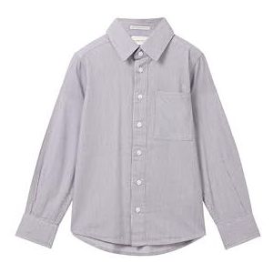 TOM TAILOR Kinderhemd voor jongens, 32350 - Shiny Royal Blue Thin Stripe, 104/110 cm