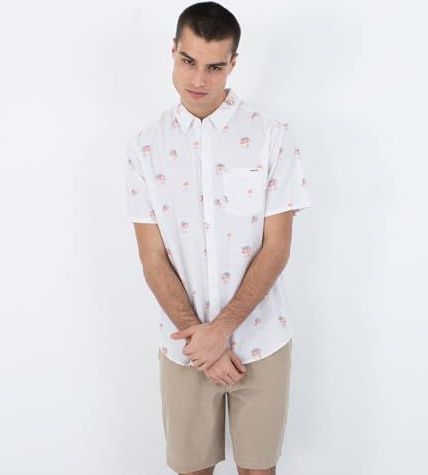 Hurley - One & Only Stretch Print - Korte Mouwen Geweven Overhemd - Heren