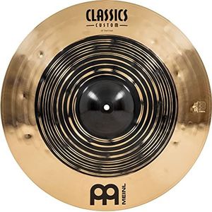 Meinl Cymbals Classics Custom Dual 20"" Crash Cymbal voor Drumset, Donker/Briljant — Made in Germany — B12 Bronze, 2 jaar garantie, (CC20DUC)