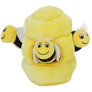 Outward Hound Kyjen 31010 Hide A Bee Dog Toys Interactieve Pluche Squeak 4-delig speelgoed, Groot, Geel
