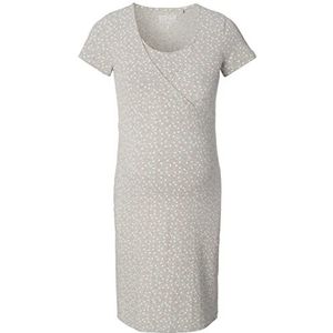 ESPRIT Maternity Dames Dress Nursing Short Sleeve Allover Print Nachthemd, Light Grey Melange-045, S