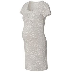 ESPRIT Maternity Dames Dress Nursing Short Sleeve Allover Print Nachthemd, Light Grey Melange-045, M