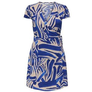 Jdy Sezen Life S/S Wrap Dress WVN Dia, Novelle Peach, S