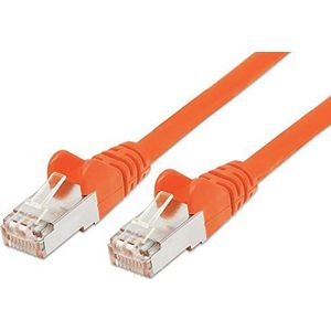 PremiumCord Netwerkkabel, Ethernet, LAN & patchkabel CAT6a, 10 Gbit/s, S/FTP PIMF afscherming, AWG 26/7, 100% Cu, snel flexibel en robuust RJ45-kabel, oranje, 3 m