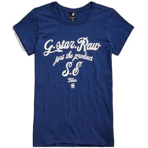 G-Star RAW Graphic STM 3 Slim rt ss wmn, Blauw (Imperial Blue D24715-c627-1305), S
