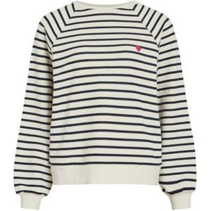 Viheather L/S Gestreepte Sweat, cloud dancer, XS