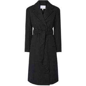 Yas - Kali - Jas - Lang - Mix van Vezels - Revers - Knoopsluiting