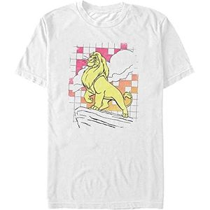 Disney The Lion King - Hyper Color Pride Rock Unisex Crew neck T-Shirt White XL
