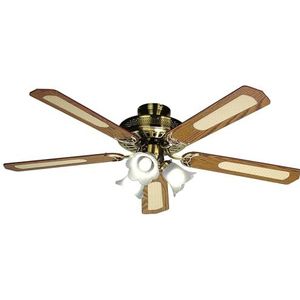 Farelek Baleares Plafondventilator, 132 cm, 60 W, Notenkleur