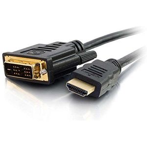 C2G 0.5M HDMI naar DVI-D hoge snelheid Digital Video kabel, DVI naar HDMI Monitor Adapter Kabel, Full 1080p HD Geschikt voor PS4, Raspberry Pi, Roku, Xbox One, blauw Ray, DVD
