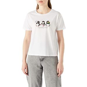 Koton Katoenen T-shirt met korte mouwen voor dames, ecru (010), XL