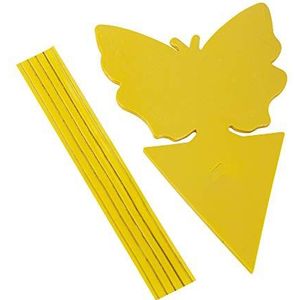 Windhager Gele steker CLASSIC, gele borden tegen rouwmuggen, trips en cicaden, gele stickers, muggenval, gele val, 10 stuks, 8 x 13 cm, 03219