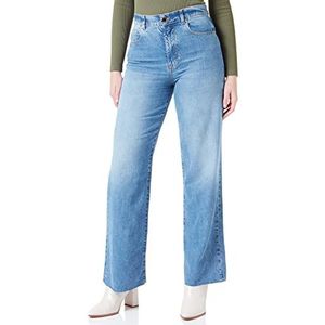 Pinko Wilma Wide Leg Denim Soft Jeans Dames, Pjx_Wash Stone Medium Clear, 26