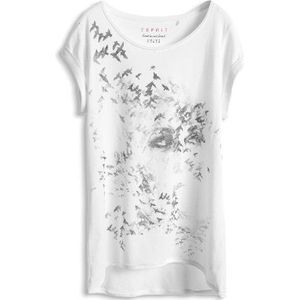 ESPRIT dames T-shirt katoen T-shirt met mooie fantasie-Fotoprint