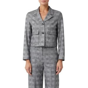 comma - Indoor-Jacke - Blazer - Korte Pasvorm - Gedessineerde Stof