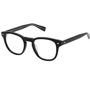 Trussardi VTR576 bril, glanzend zwart, 49 voor heren, Zwart