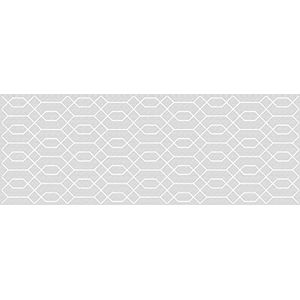 Vinyl tapijt, hexagon, grijs, 66 x 180 cm