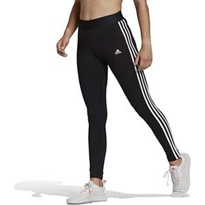 adidas 3 Stripes Leggings, Black/White, L