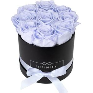 Infinity Flowerbox - 9 echte Infinity rozen (3 jaar houdbaar zonder water) – levering met geschenkverpakking I handgemaakt in Berlijn I cadeau voor dames
