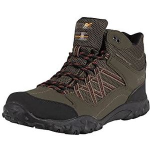 Regatta Edgepoint Waterdichte wandelschoenen voor dames, halfhoge trekking- en wandelschoenen, Green Bay Leaf Burnt Umbre R56, 39 EU