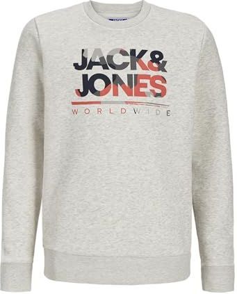 Jjluke Sweat Crew Neck Jnr, wit melange., 176