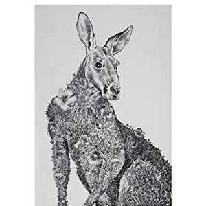 Maxwell & Williams Marini Ferlazzo Theedoek met Kangoeroe, 100% Katoenen Keukendoek, Wit, 50 x 70 Centimeter
