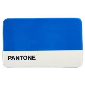 Pantone™ Badmat van traagschuim, absorberend en zacht, met rubberen achterkant, wasbaar, ook ideaal als modern woonkamertapijt en woonkamertapijt, 80 x 50 cm, blauw