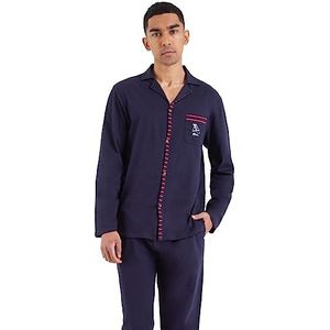 ATHENA Pijama-set voor heren, rood/marineblauw gestreept, XL